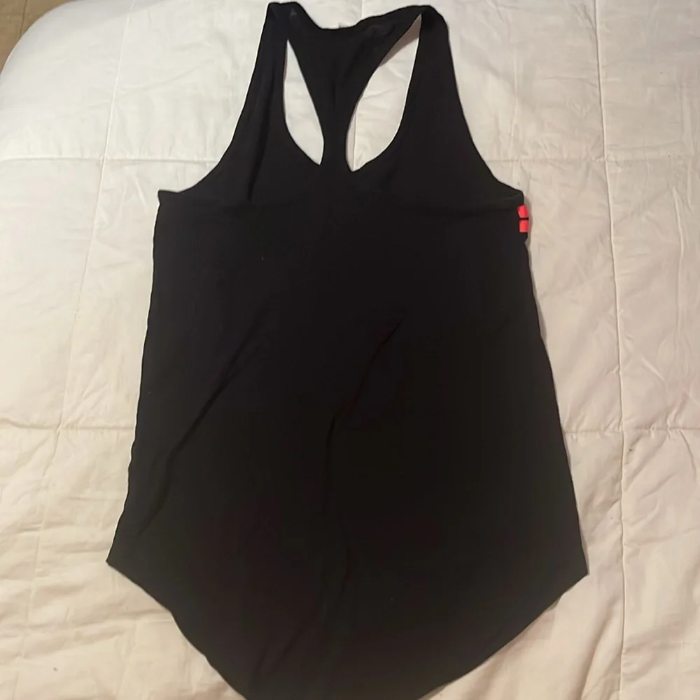 Victoria Secrets PINK Racerback Tank Top Black w/Pink Stripes Size XS - Picture 3 of 6